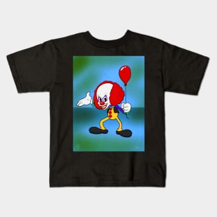 Pennywhistle the scary rubber hose clown Kids T-Shirt